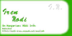 iren modi business card